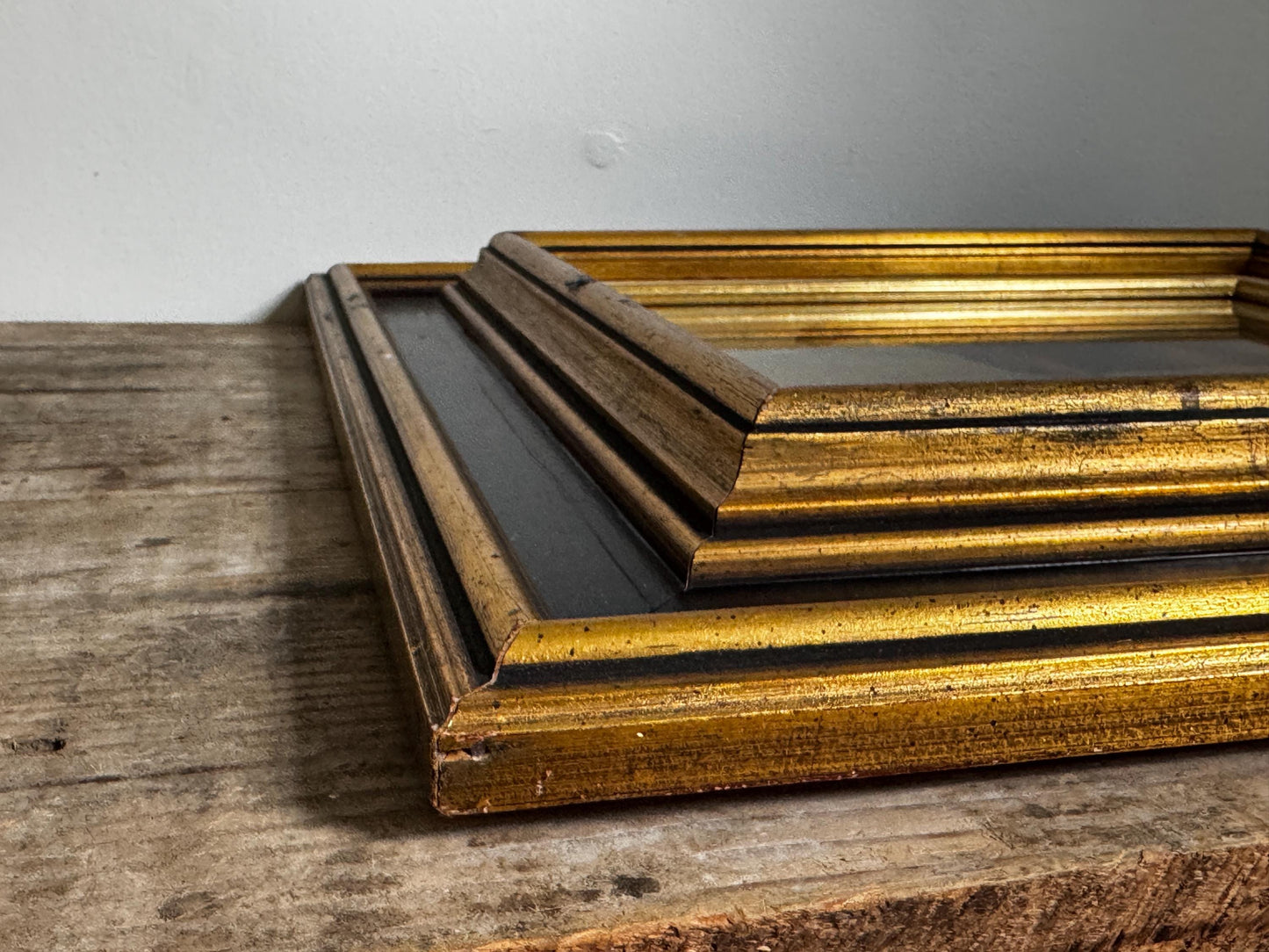 Framed Vintage Black Gold Frame Horse Equestian Giclee Print Wall Art 15.5x17.5