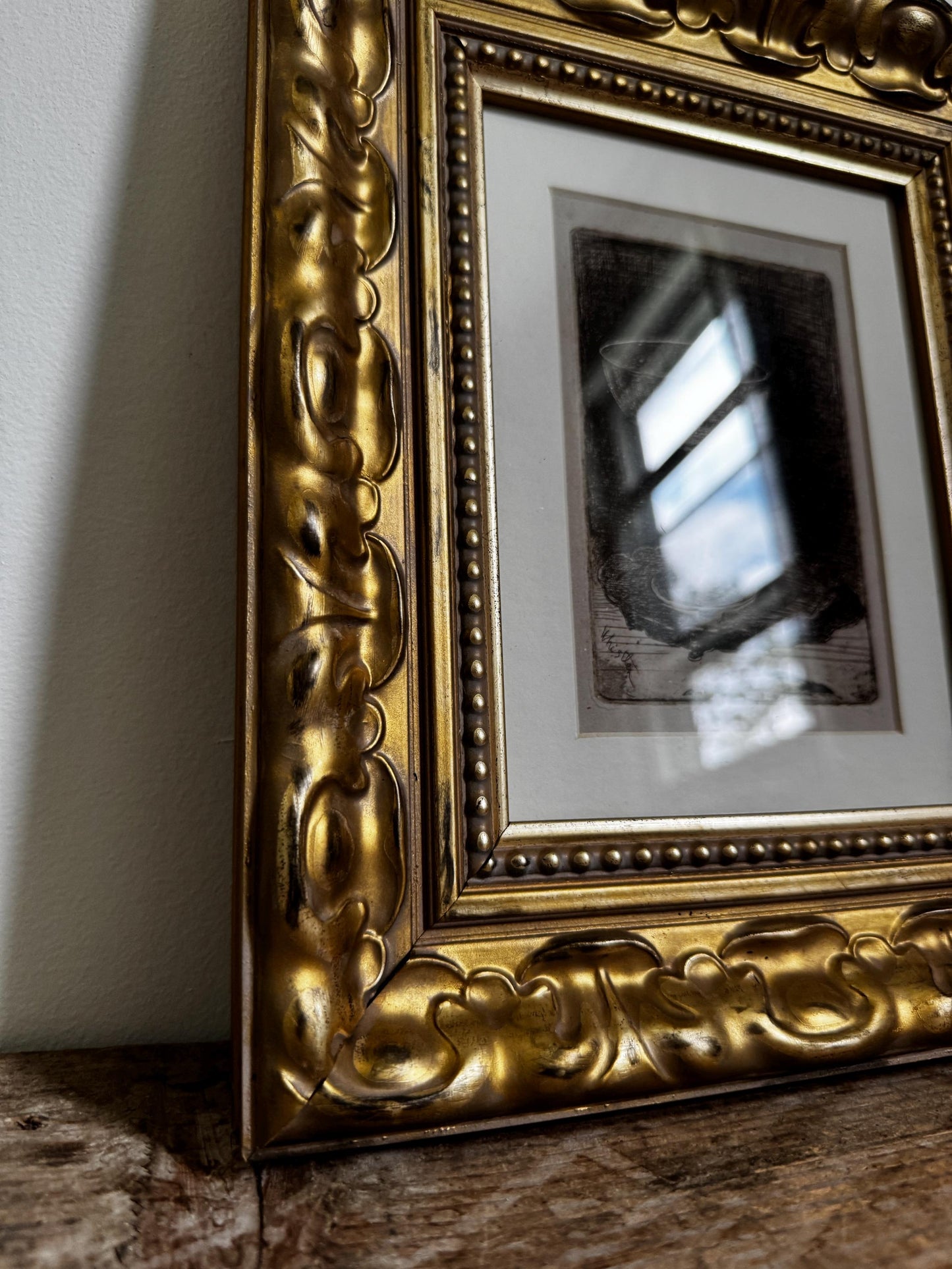 Framed Wine Glass Whistler Frame Matted Print Giclee Print Wall Art in Wood Frame