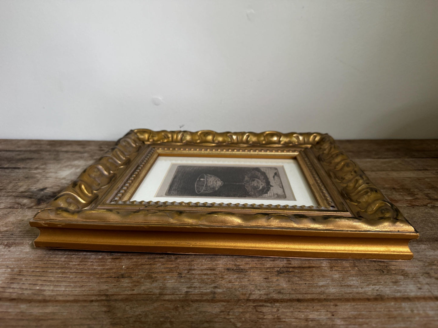 Framed Wine Glass Whistler Frame Matted Print Giclee Print Wall Art in Wood Frame