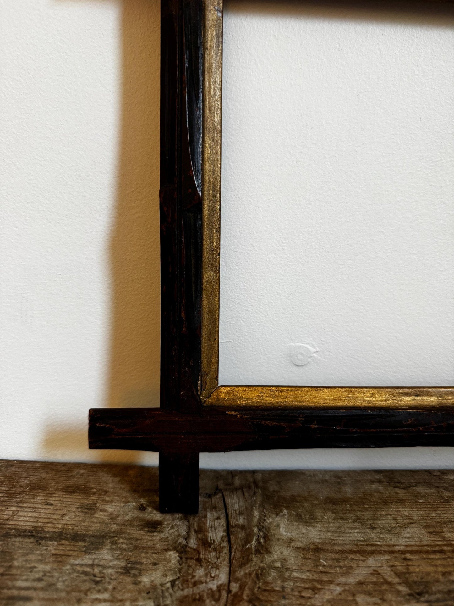 Vintage Wood Adirondack Folk Art Frame Carved Distressed Empty 8x10