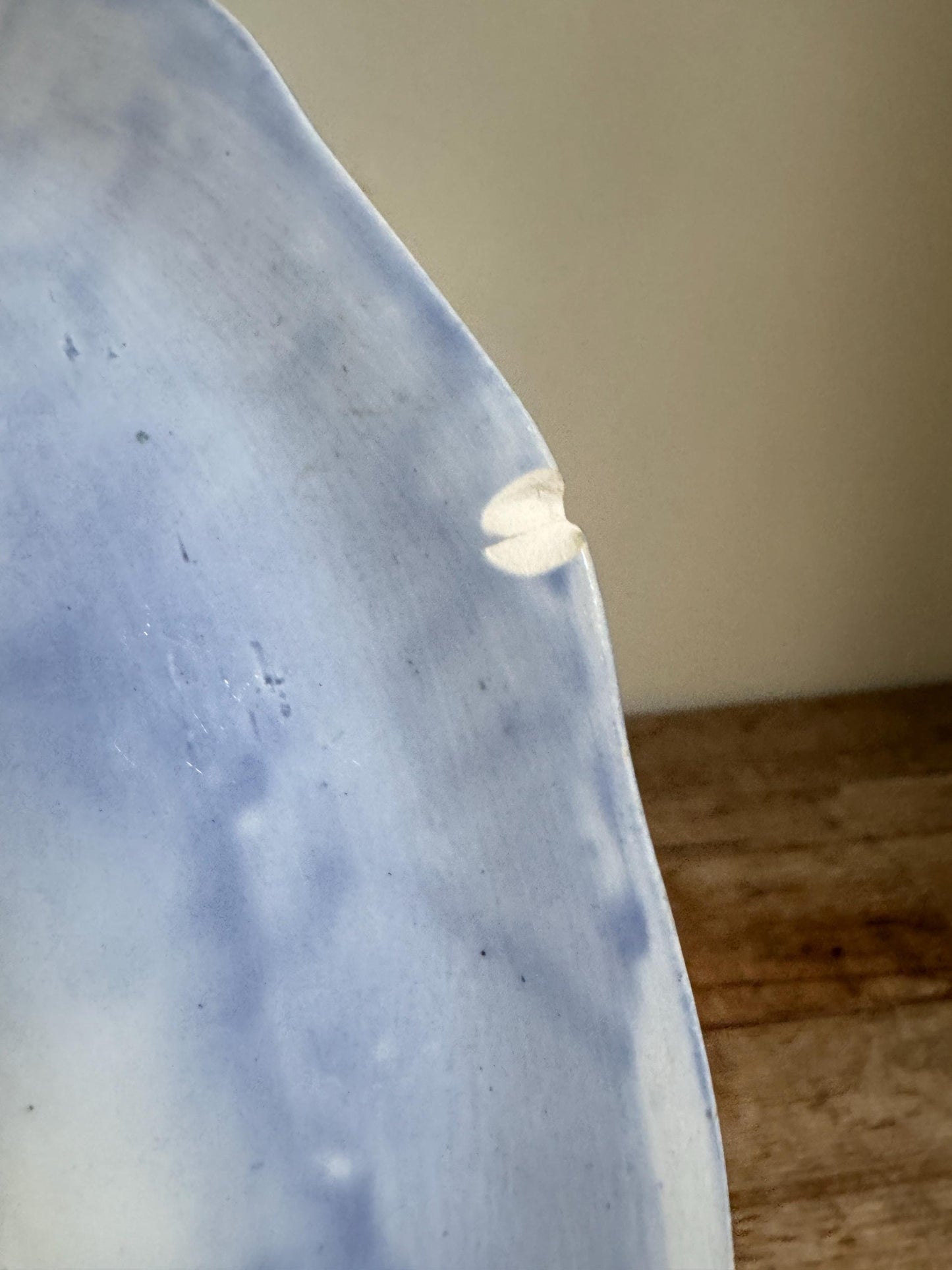 Antique Wood Son Keswick 12" Oval Vegetable Bowl Platter England Blue Transferware Relish Dish Ironstone Flow Blue